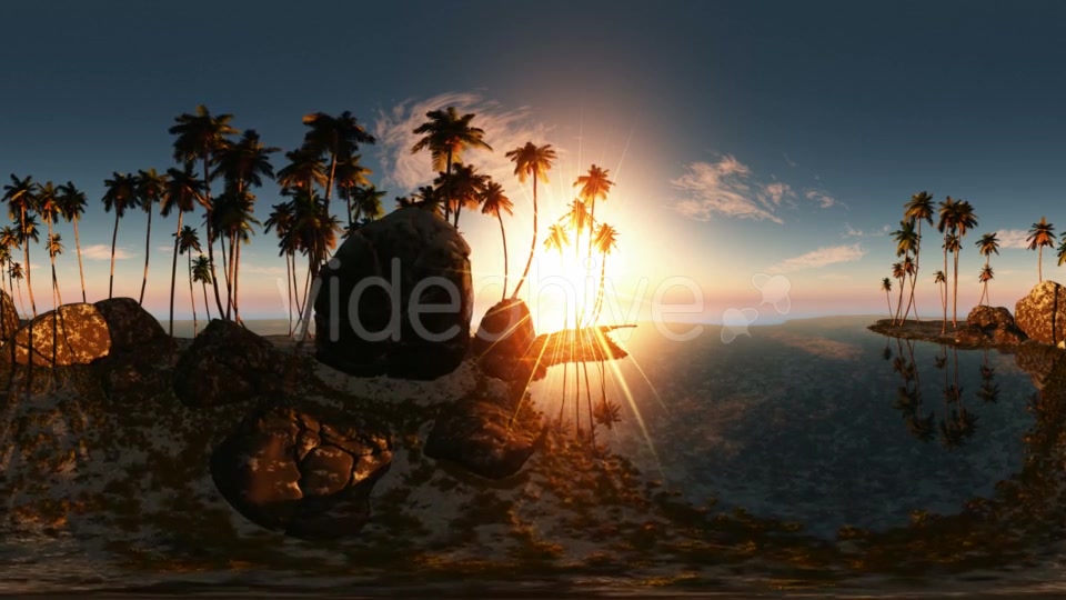 Aerial VR 360 Panorama of Tropical Island at Sunset Videohive 19182336 Motion Graphics Image 6