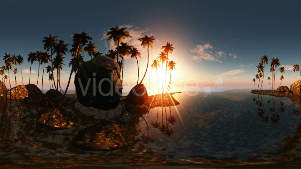 Aerial VR 360 Panorama of Tropical Island at Sunset Videohive 19182336 Motion Graphics Image 8
