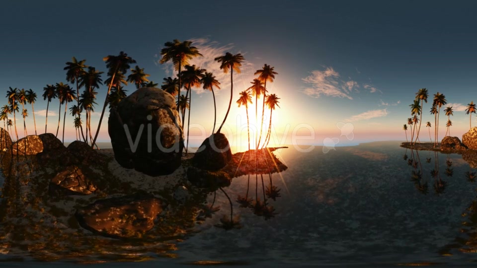 Aerial VR 360 Panorama of Tropical Island at Sunset Videohive 19182336 Motion Graphics Image 9