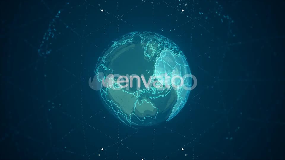 Africa Continent on the Rotating Blue Earth 4K Videohive 22464418 Motion Graphics Image 1
