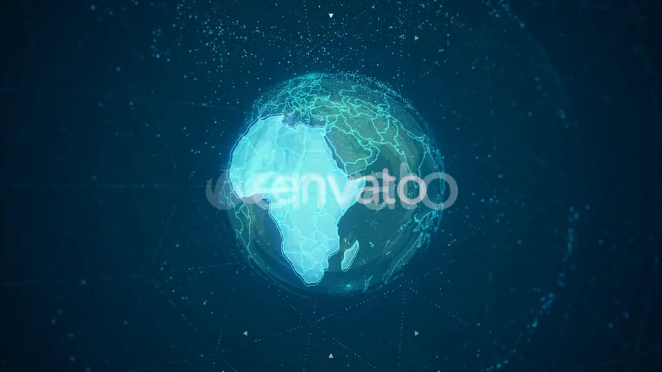 Africa Continent on the Rotating Blue Earth 4K Videohive 22464418 Motion Graphics Image 2