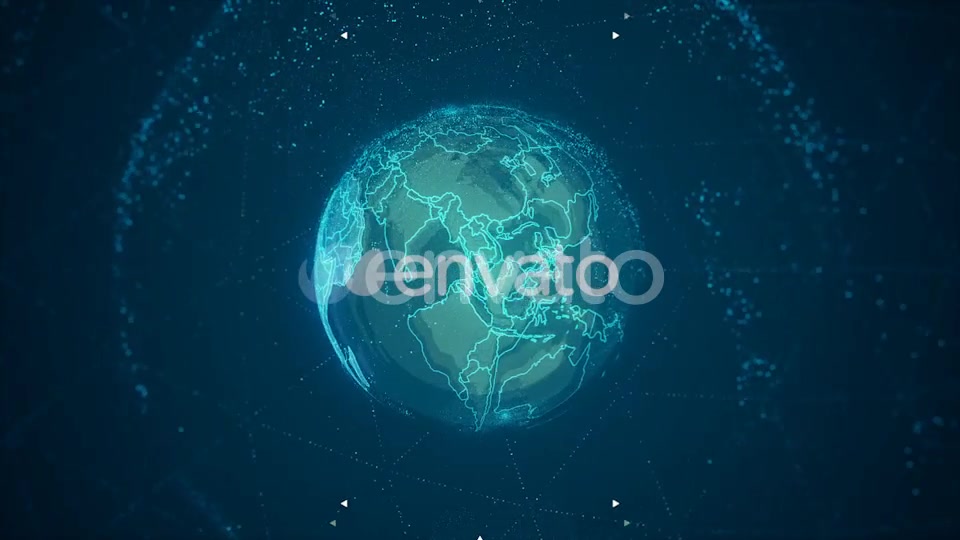 Africa Continent on the Rotating Blue Earth 4K Videohive 22464418 Motion Graphics Image 3