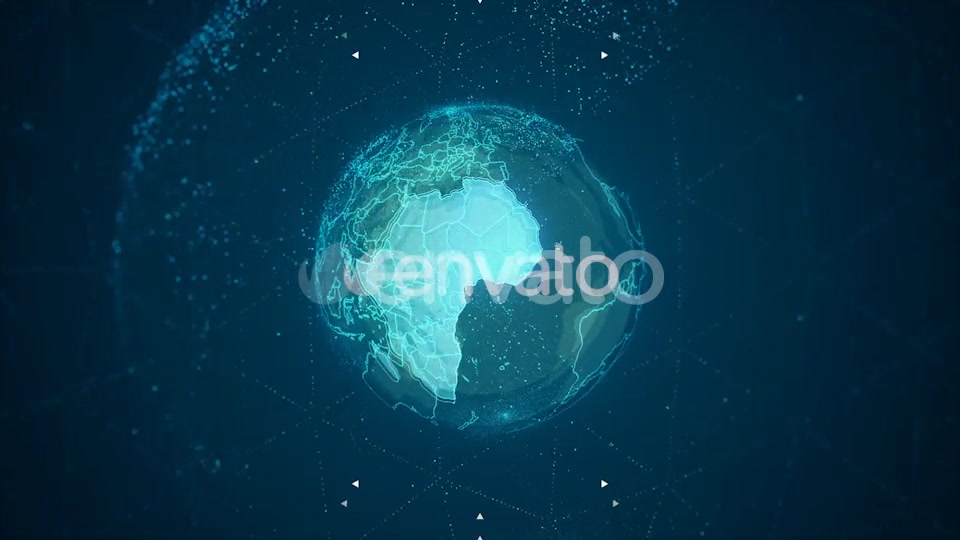 Africa Continent on the Rotating Blue Earth 4K Videohive 22464418 Motion Graphics Image 4