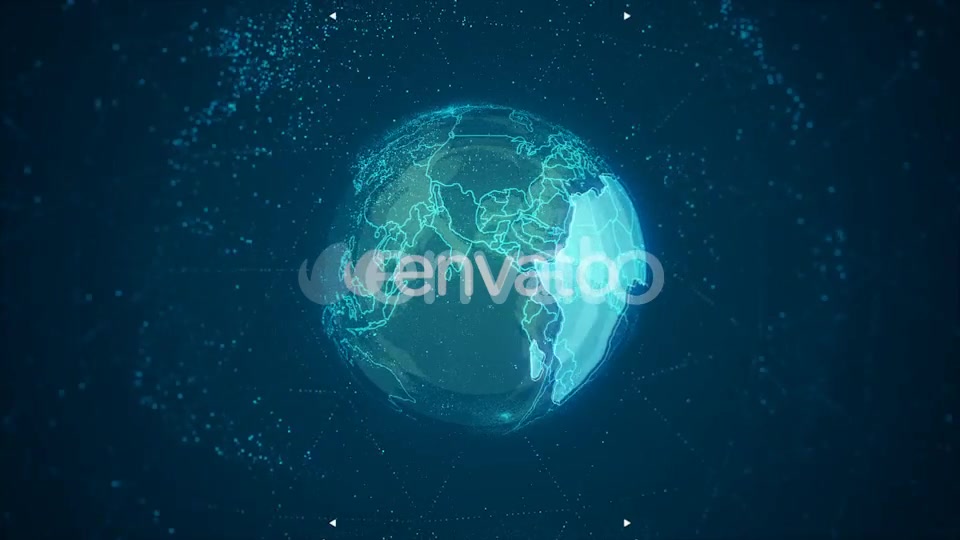Africa Continent on the Rotating Blue Earth 4K Videohive 22464418 Motion Graphics Image 5