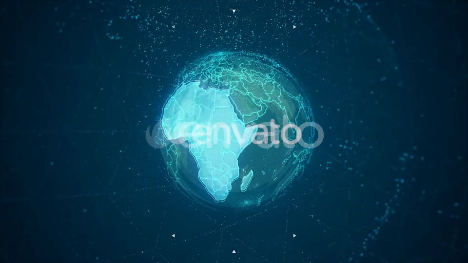 Africa Continent on the Rotating Blue Earth 4K Videohive 22464418 Motion Graphics Image 7