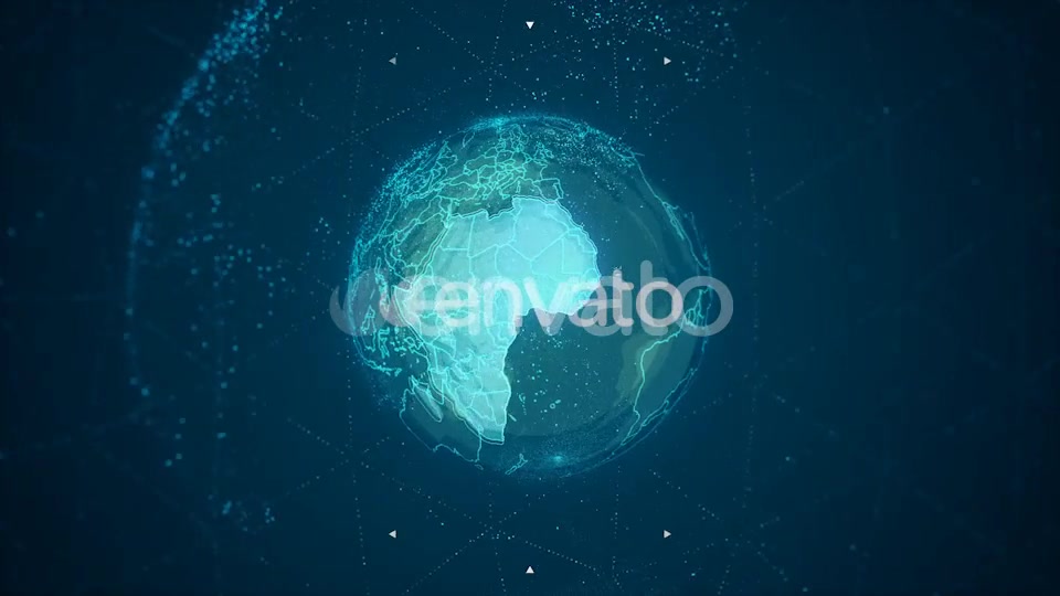 Africa Continent on the Rotating Blue Earth 4K Videohive 22464418 Motion Graphics Image 9