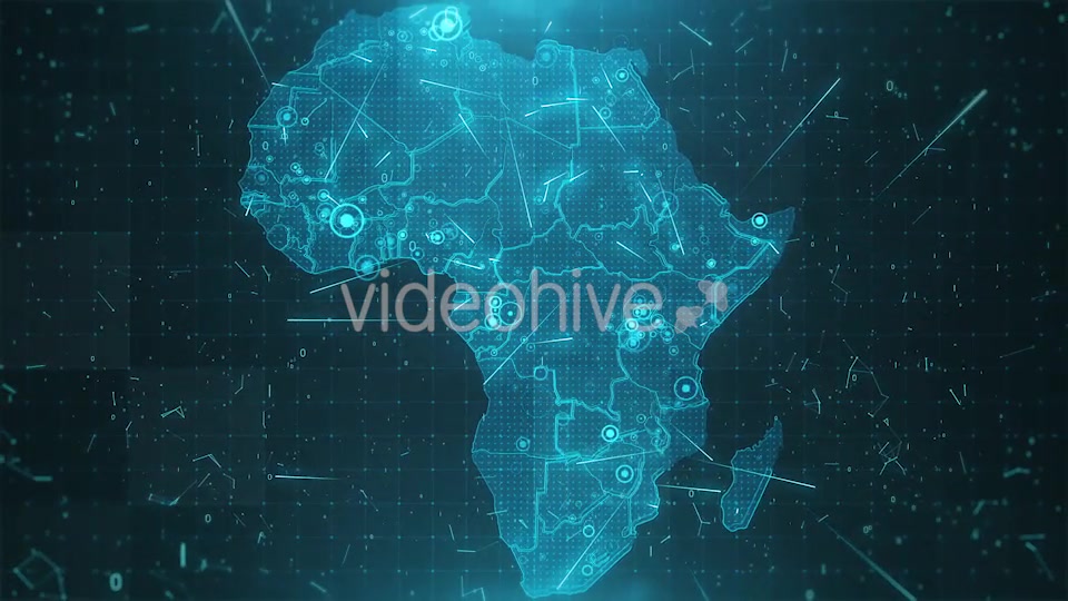Africa Map Background Cities Connections HD Videohive 18458335 Motion Graphics Image 3