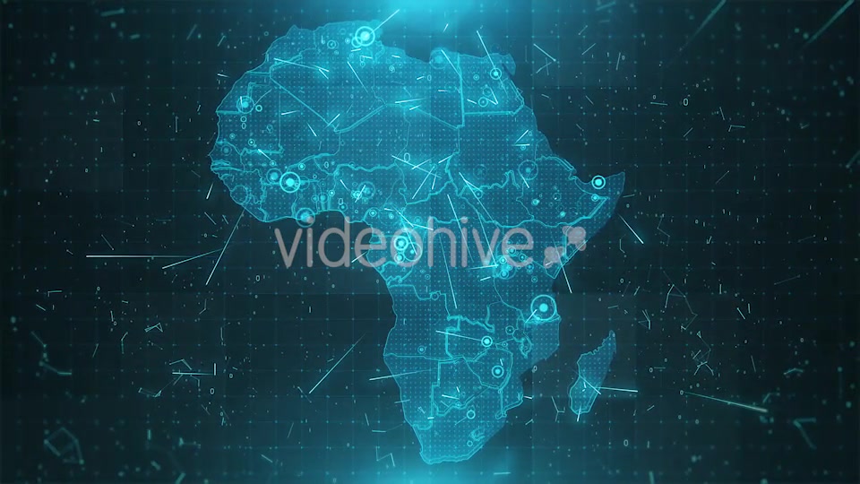 Africa Map Background Cities Connections HD Videohive 18458335 Motion Graphics Image 4