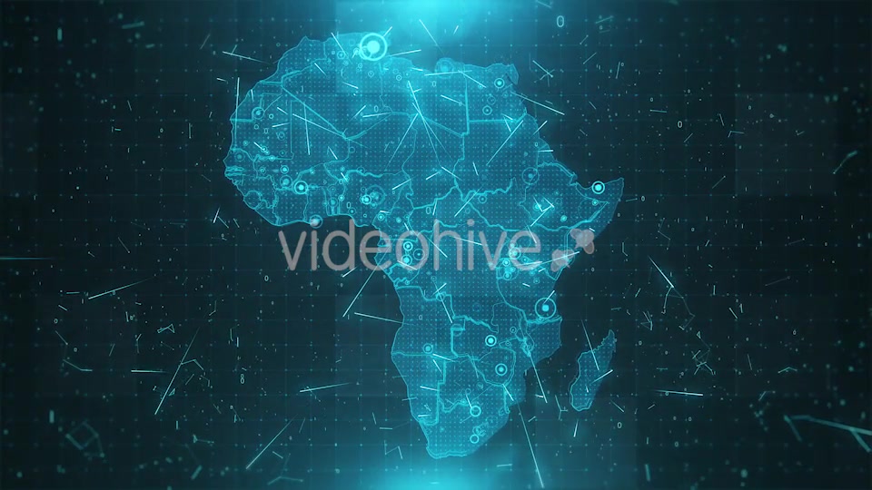 Africa Map Background Cities Connections HD Videohive 18458335 Motion Graphics Image 5