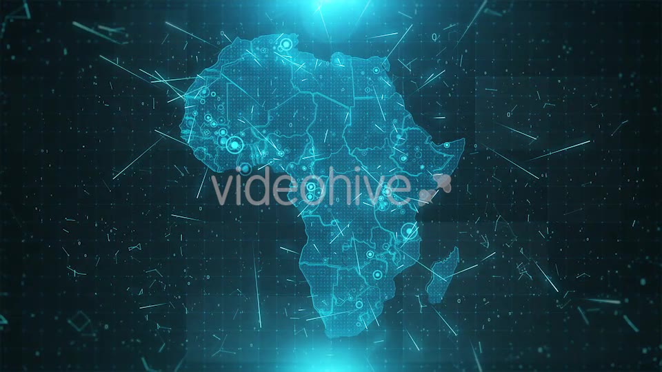 Africa Map Background Cities Connections HD Videohive 18458335 Motion Graphics Image 7