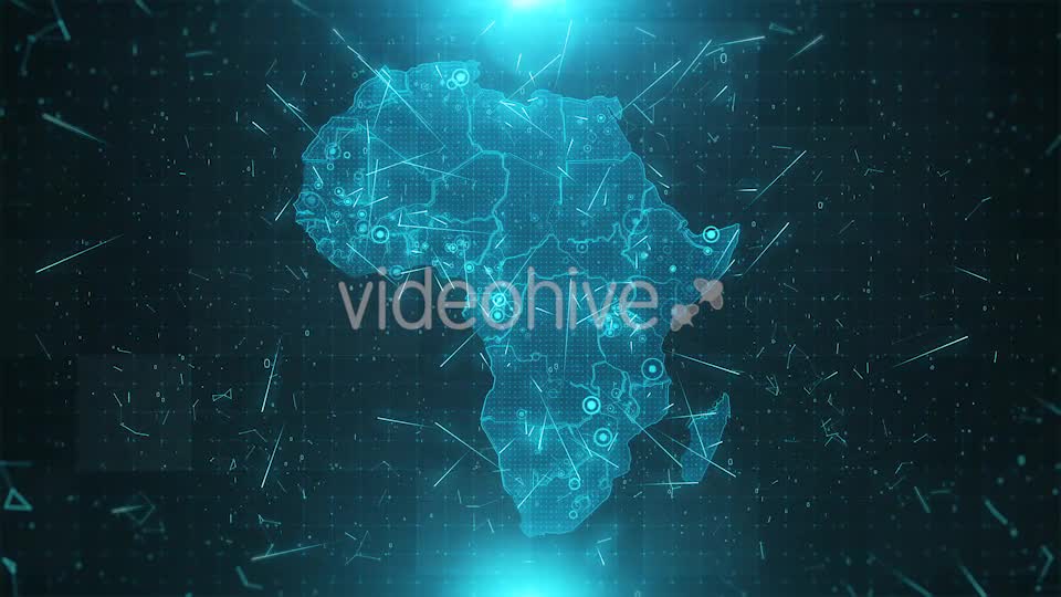 Africa Map Background Cities Connections HD Videohive 18458335 Motion Graphics Image 9