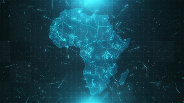 Africa Map Background Cities Connections HD - 18458335 Videohive Download