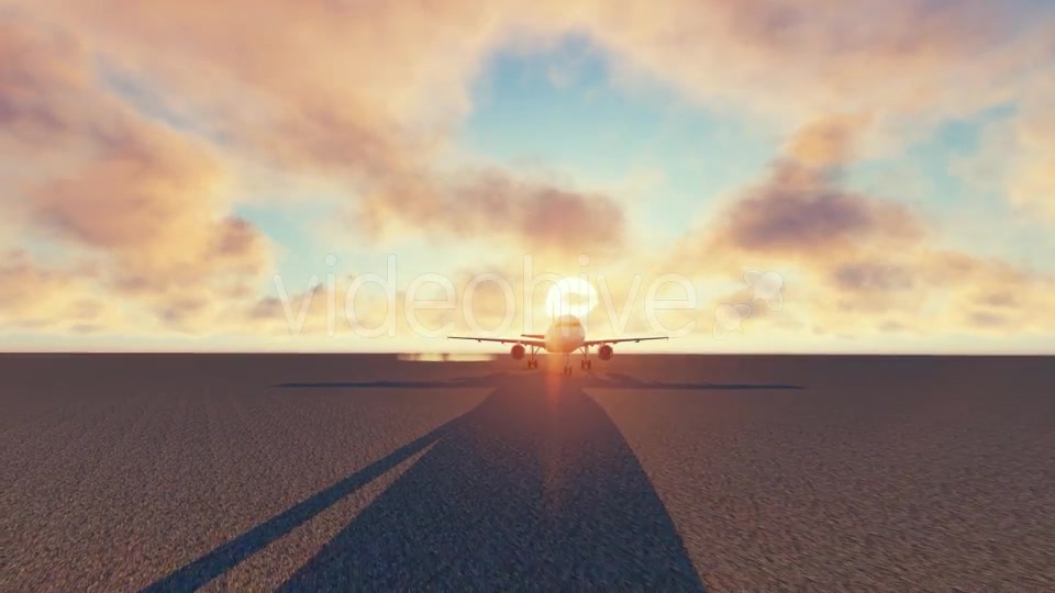 Airplane and car racing sunset Videohive 19831257 Motion Graphics Image 8