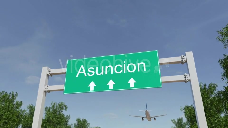 Airplane Arriving To Asuncion Airport Travelling To Paraguay Videohive 19728937 Motion Graphics Image 4