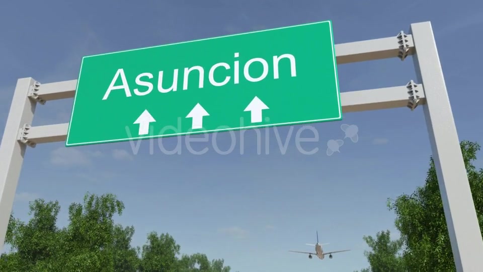 Airplane Arriving To Asuncion Airport Travelling To Paraguay Videohive 19728937 Motion Graphics Image 5