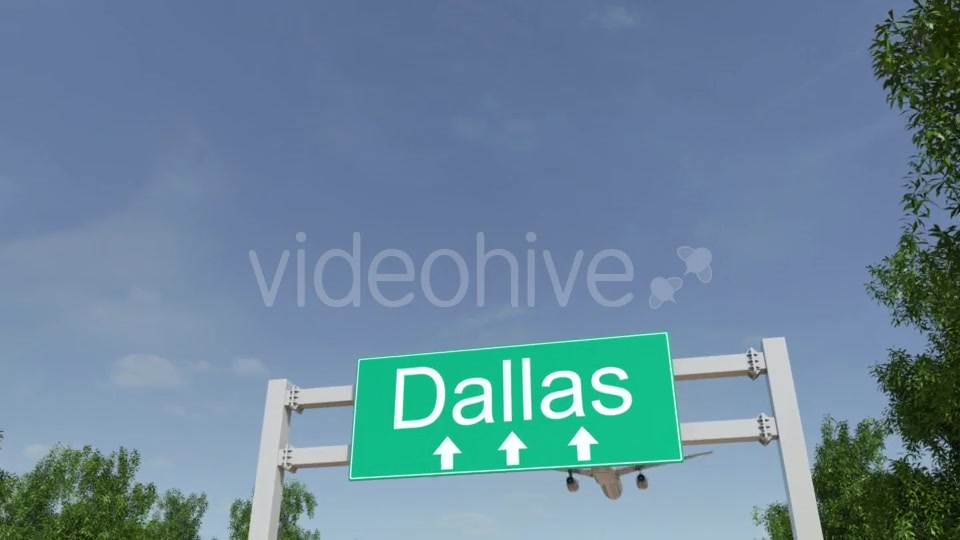 Airplane Arriving To Dallas Airport Travelling To United States Videohive 19728671 Motion Graphics Image 3