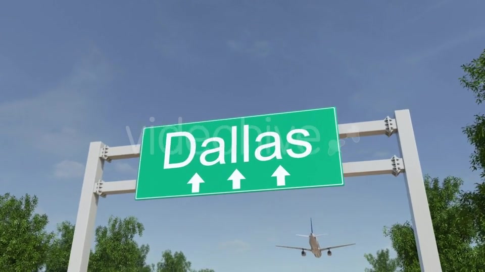 Airplane Arriving To Dallas Airport Travelling To United States Videohive 19728671 Motion Graphics Image 4