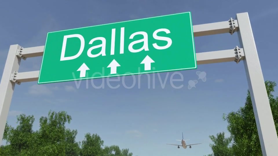 Airplane Arriving To Dallas Airport Travelling To United States Videohive 19728671 Motion Graphics Image 5