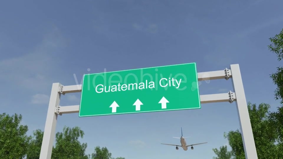 Airplane Arriving To Guatemala City Airport Travelling To Guatemala Videohive 19728630 Motion Graphics Image 4