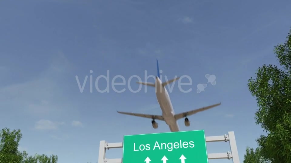 Airplane Arriving To Los Angeles Airport Travelling To United States Videohive 19730913 Motion Graphics Image 2