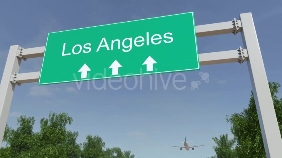 Airplane Arriving To Los Angeles Airport Travelling To United States Videohive 19730913 Motion Graphics Image 5