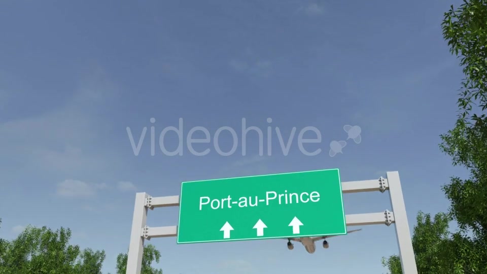 Airplane Arriving To Port au Prince Airport Travelling To Haiti Videohive 19731297 Motion Graphics Image 3