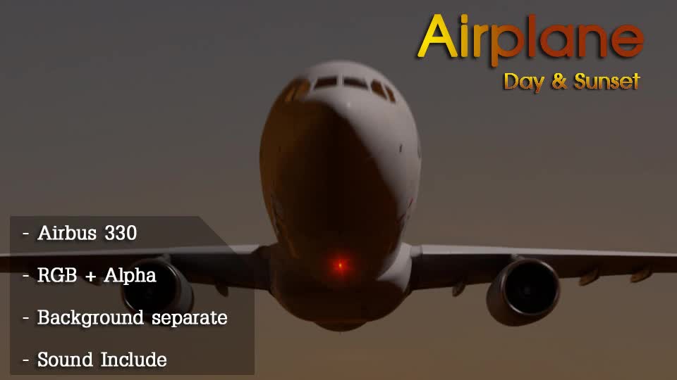 Airplane Day & Sunset Videohive 15328928 Motion Graphics Image 1