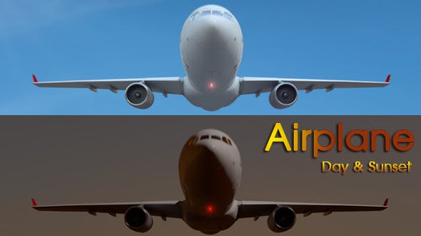 Airplane Day & Sunset - 15328928 Download Videohive
