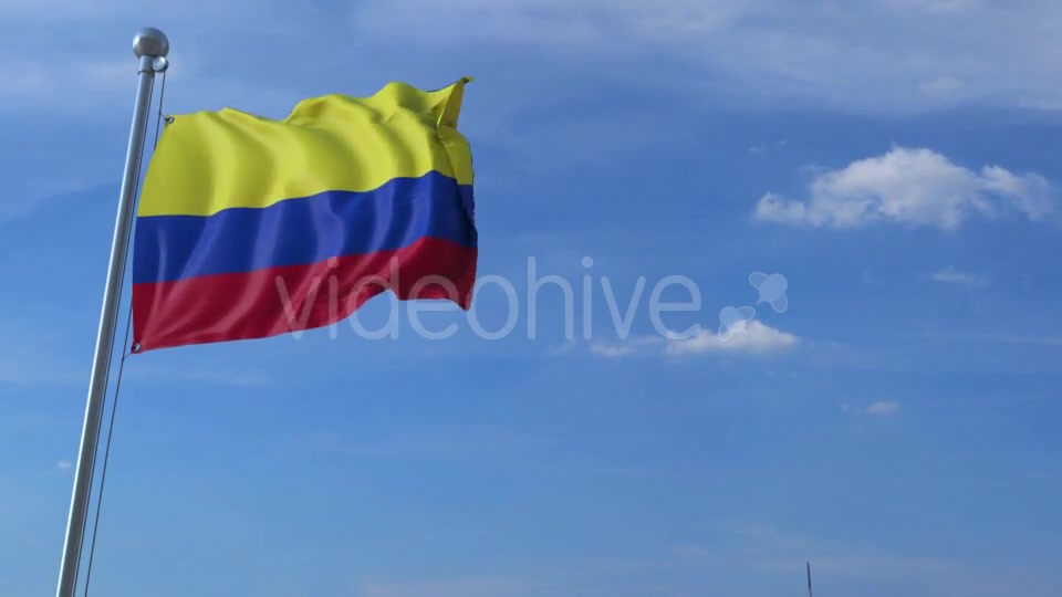 Airplane Flying Over Waving Flag of Colombia Videohive 21080376 Motion Graphics Image 4