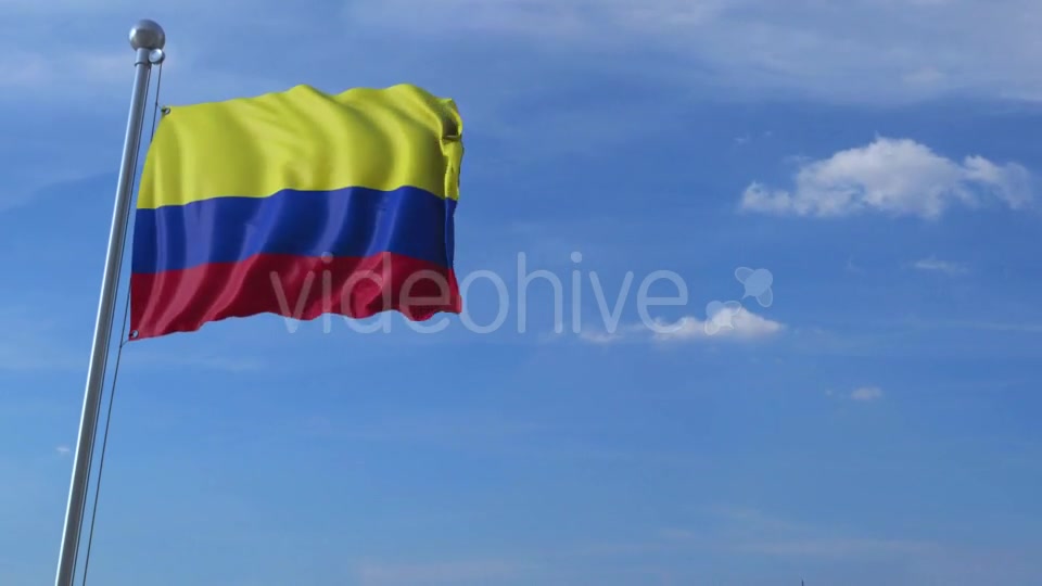 Airplane Flying Over Waving Flag of Colombia Videohive 21080376 Motion Graphics Image 5