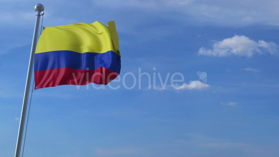 Airplane Flying Over Waving Flag of Colombia Videohive 21080376 Motion Graphics Image 6
