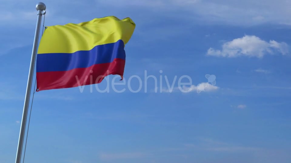 Airplane Flying Over Waving Flag of Colombia Videohive 21080376 Motion Graphics Image 7