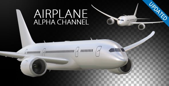 Airplane On Alpha Channel V2 - 10542461 Videohive Download