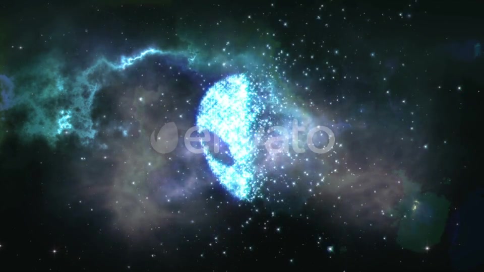 Alien Face Forming From the Stars with Space Background Videohive 22400530 Motion Graphics Image 2