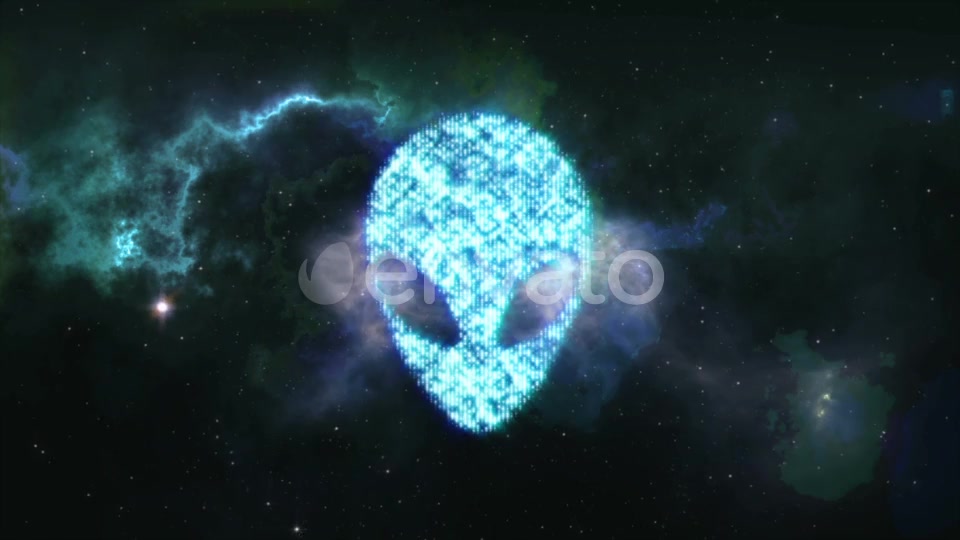 Alien Face Forming From the Stars with Space Background Videohive 22400530 Motion Graphics Image 5