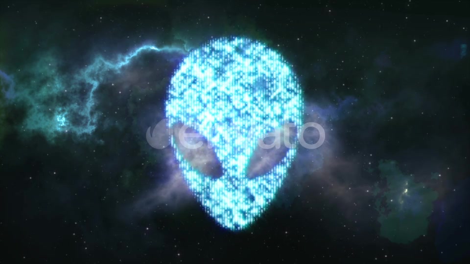 Alien Face Forming From the Stars with Space Background Videohive 22400530 Motion Graphics Image 7