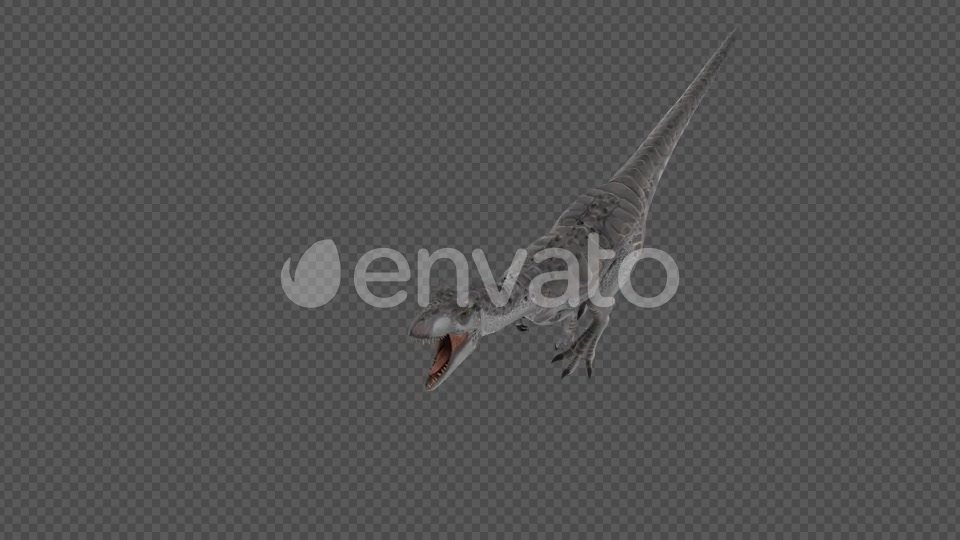 Allosaurus Dinosaur Roar Startled Swim 12 In 1 Videohive 22113637 Motion Graphics Image 5