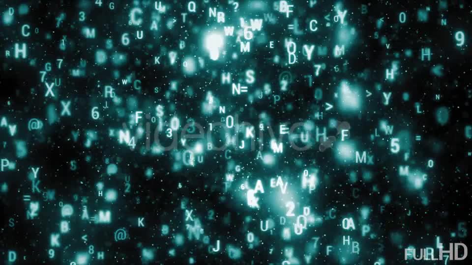 Alphabet Loopable Rotation Blue Background Videohive 17733873 Motion Graphics Image 1