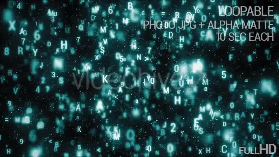 Alphabet Loopable Rotation Blue Background Videohive 17733873 Motion Graphics Image 10