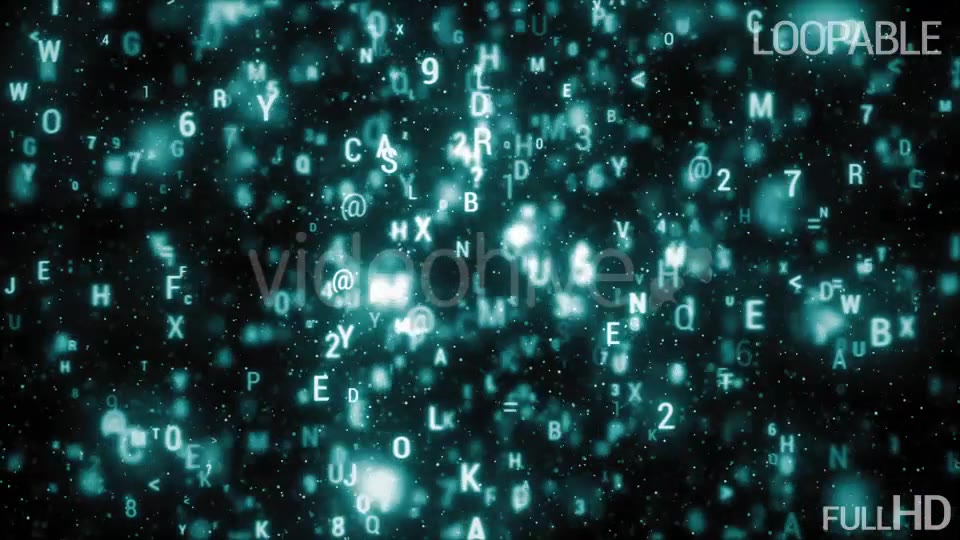 Alphabet Loopable Rotation Blue Background Videohive 17733873 Motion Graphics Image 3