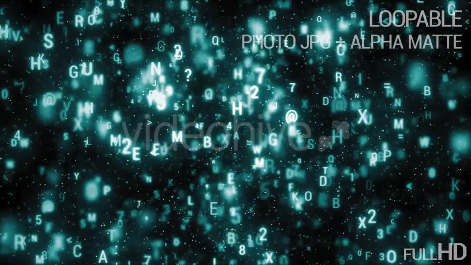 Alphabet Loopable Rotation Blue Background Videohive 17733873 Motion Graphics Image 5