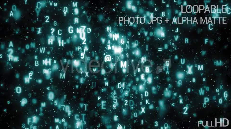 Alphabet Loopable Rotation Blue Background Videohive 17733873 Motion Graphics Image 6