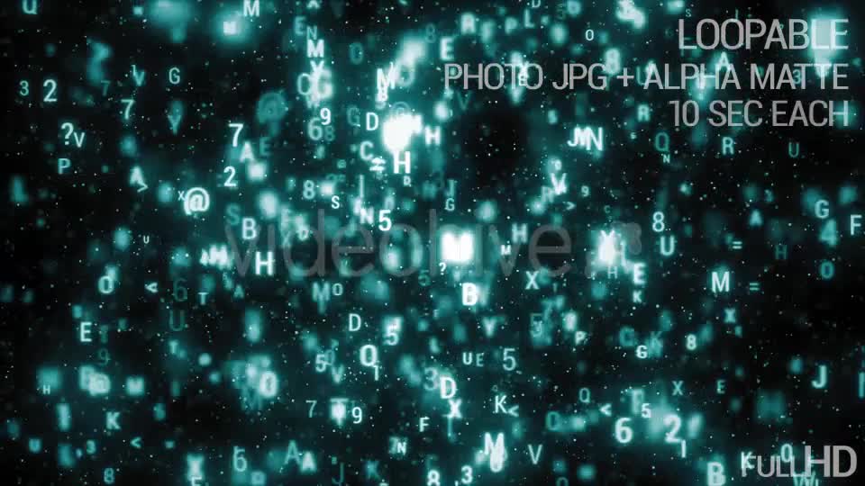 Alphabet Loopable Rotation Blue Background Videohive 17733873 Motion Graphics Image 7
