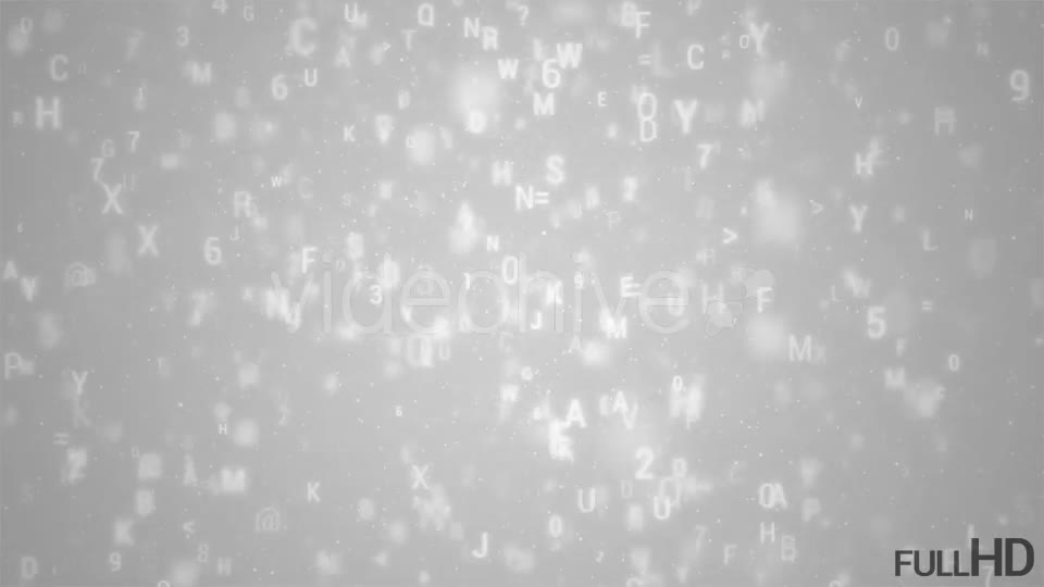 Alphabet Loopable Rotation White Background Videohive 17740303 Motion Graphics Image 1