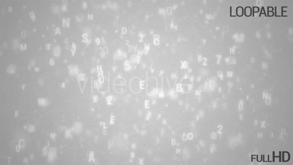 Alphabet Loopable Rotation White Background Videohive 17740303 Motion Graphics Image 4