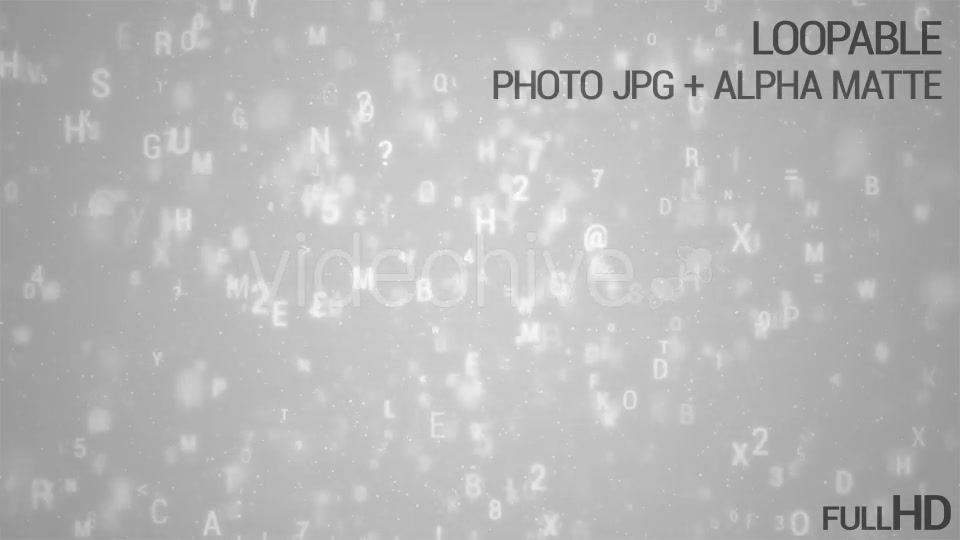 Alphabet Loopable Rotation White Background Videohive 17740303 Motion Graphics Image 5