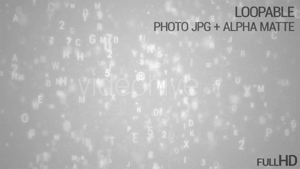 Alphabet Loopable Rotation White Background Videohive 17740303 Motion Graphics Image 6
