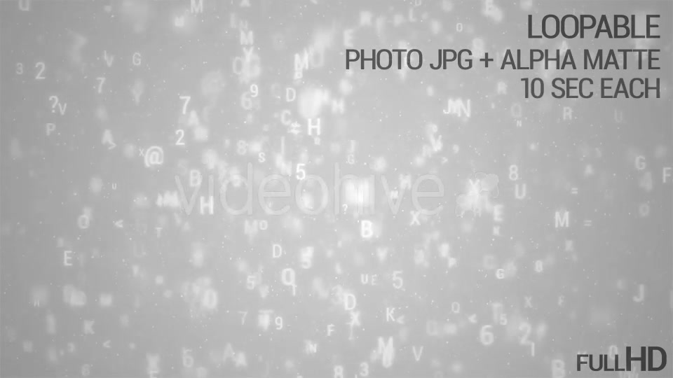 Alphabet Loopable Rotation White Background Videohive 17740303 Motion Graphics Image 7