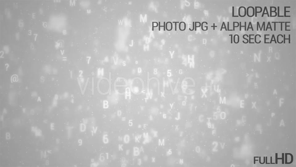 Alphabet Loopable Rotation White Background Videohive 17740303 Motion Graphics Image 8