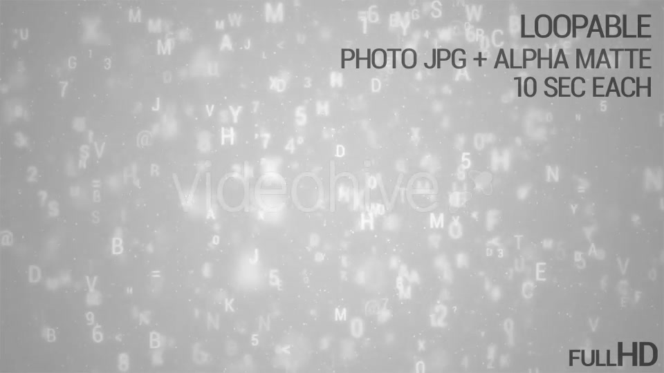 Alphabet Loopable Rotation White Background Videohive 17740303 Motion Graphics Image 9